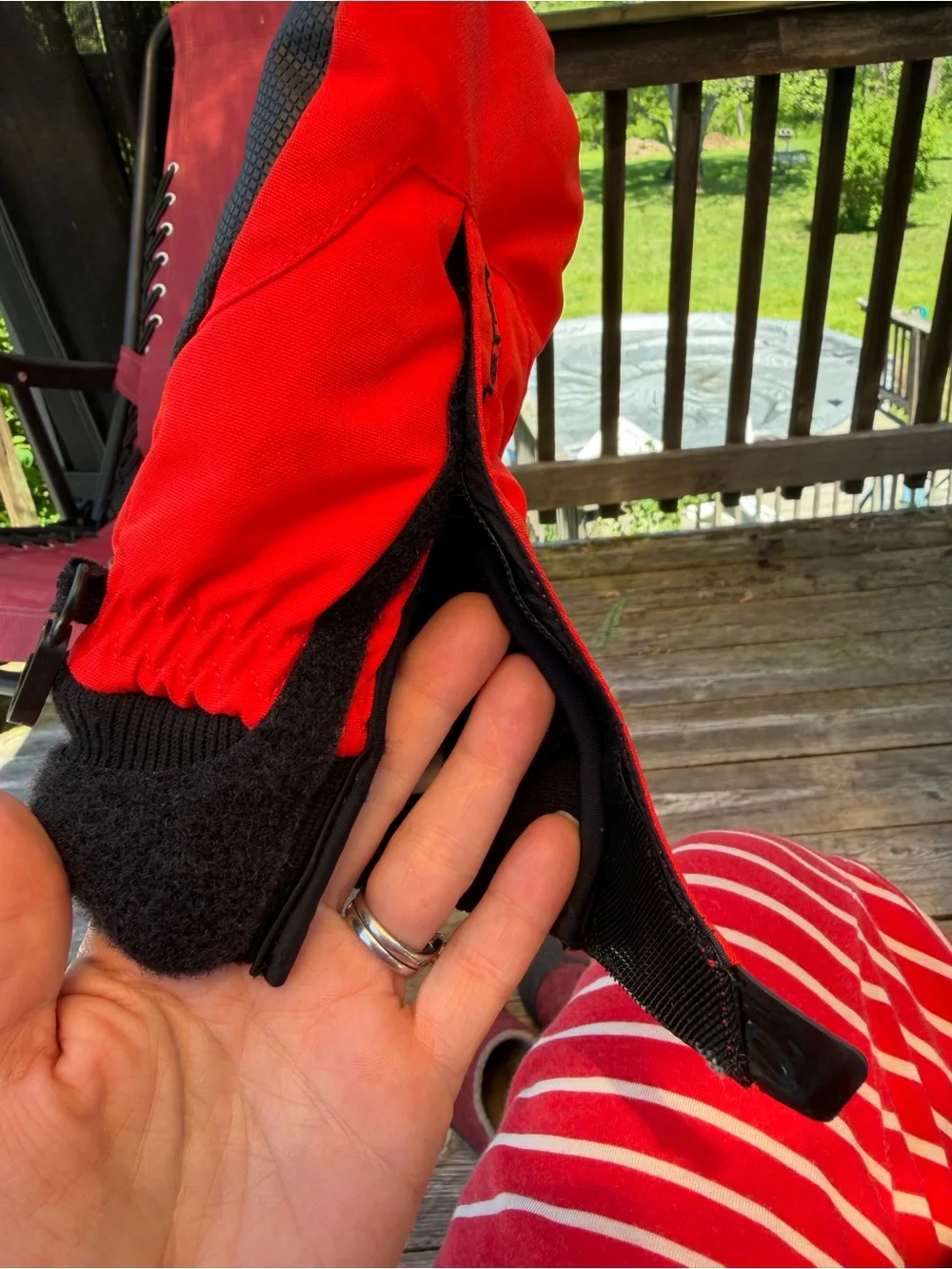 Obermeyer Kids Ski Mittens | Size XL | Red & Black Waterproof Winter Gloves